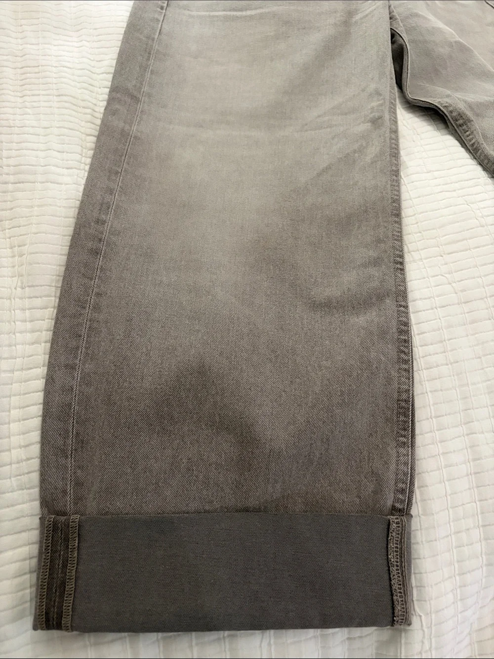 NWOT Citizens of Humanity Ayla wide leg baggy jean in Light Gray size 28